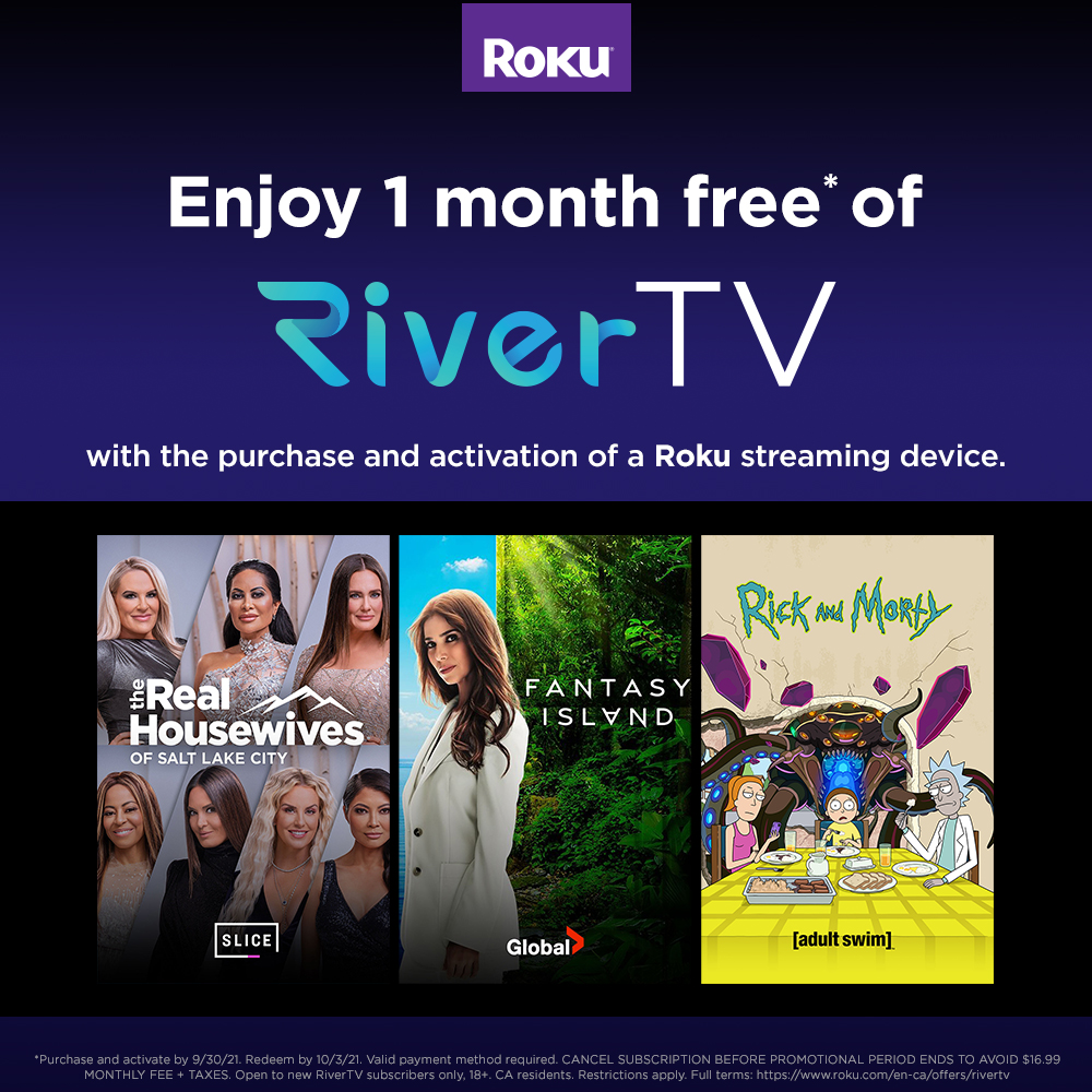 Roku Exclusive RiverTV Offer, RiverTV Announces Exclusive One Month Free Offer