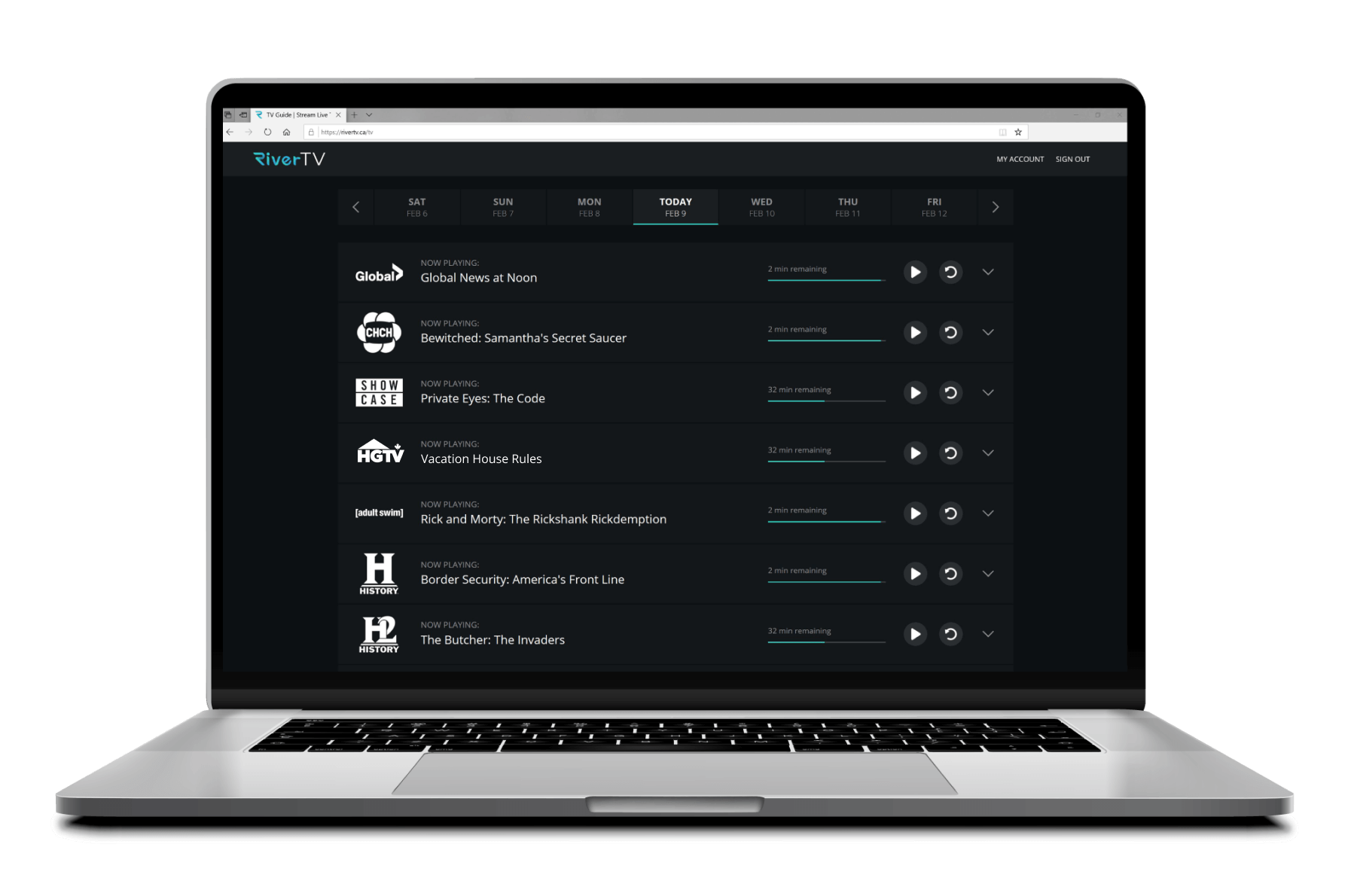 Watch Live TV instantly on your web browser